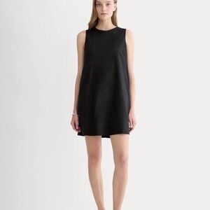 Everlane Black linen shift Mini Dress sz 8 NWT